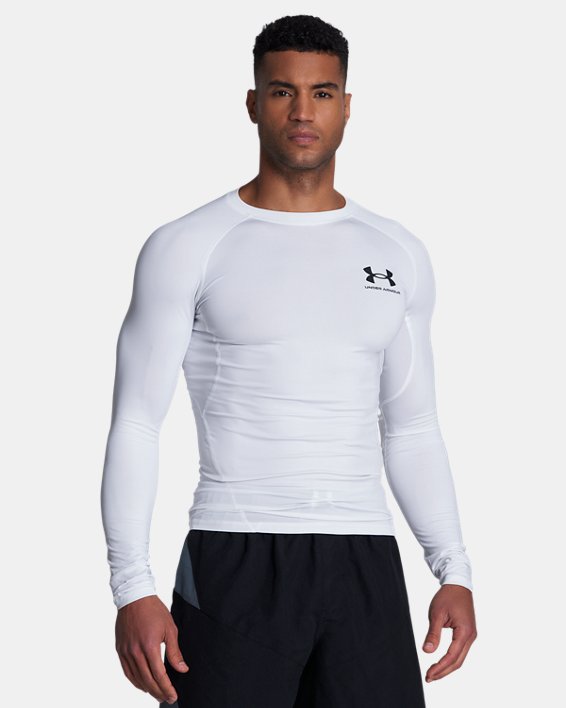 Men's UA Performance Rash Guard Long Sleeve, White, pdpMainDesktop image number 0